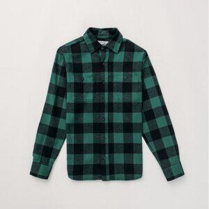 Schott NYC Buffalo Green Check Flannel Long Sleeve Button-Up Shirt Size XXL NWOT